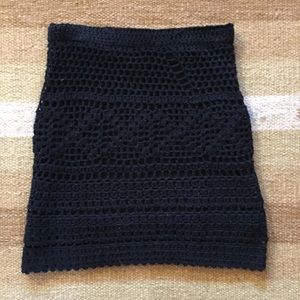 UO Pins & Needles Crochet Mini Skirt size S